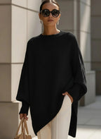 ROSSA - Poncho de punto oversize