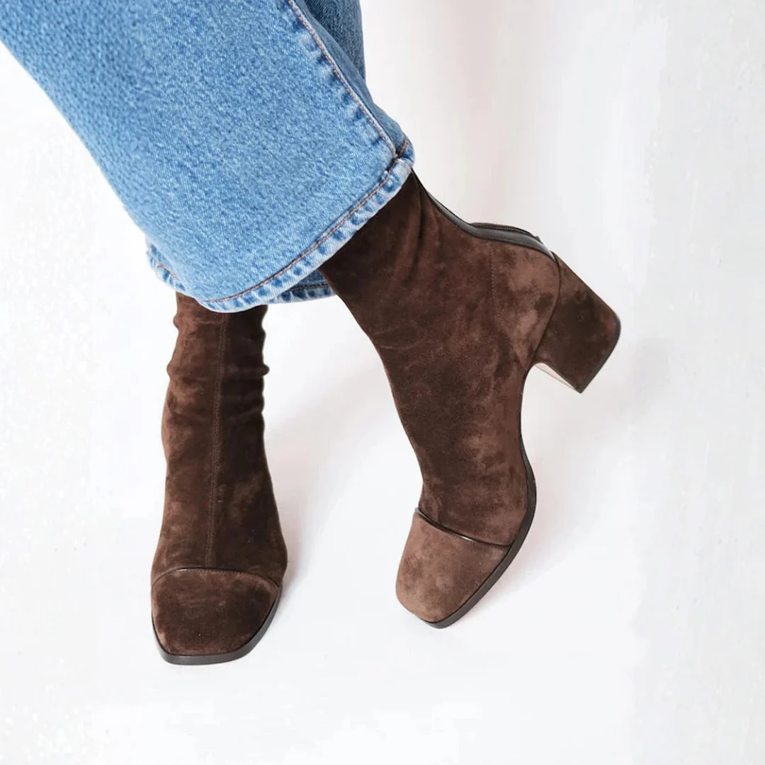 MACARENA - Botines suaves con tacón de bloque