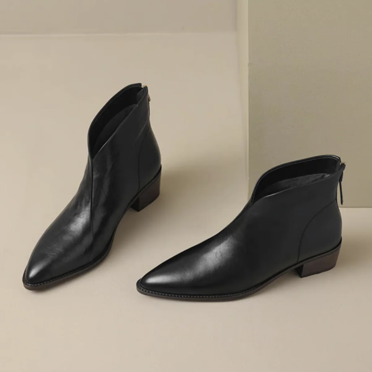 ADELA - Botines de lujo de tacón bajo