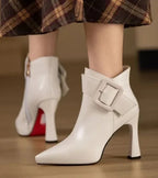 AFRODITA - BOTINES DE TACÓN CON HEBILLA OVERSIZE